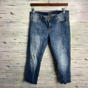 Kut from the kloth size 6 jeans raw hem